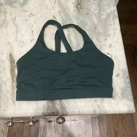 Green Criss Cross Back Sports Bra S - Picture 2 of 6